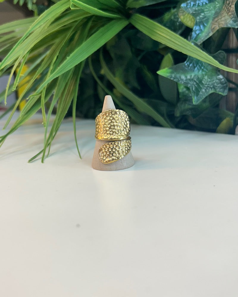 Anillo "Marea" de Doble Banda Ondulada