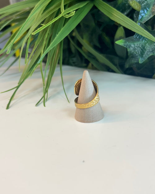 Anillo "Marea" de Doble Banda Ondulada