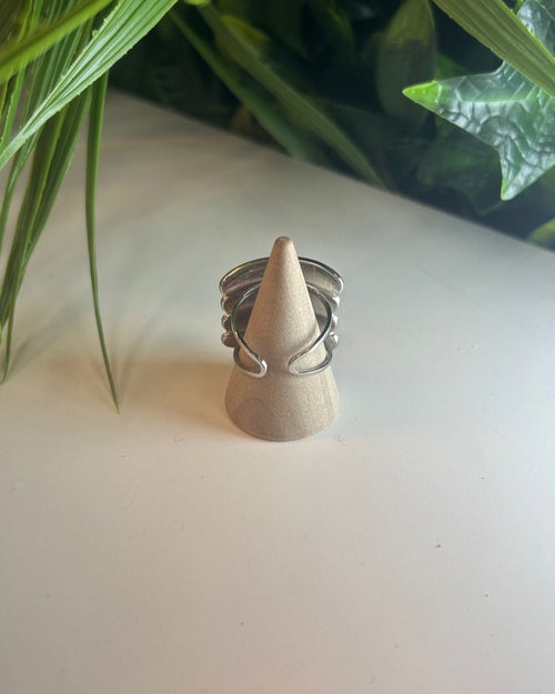 Anillo "Giga" Multibanda Estriado - Acabado