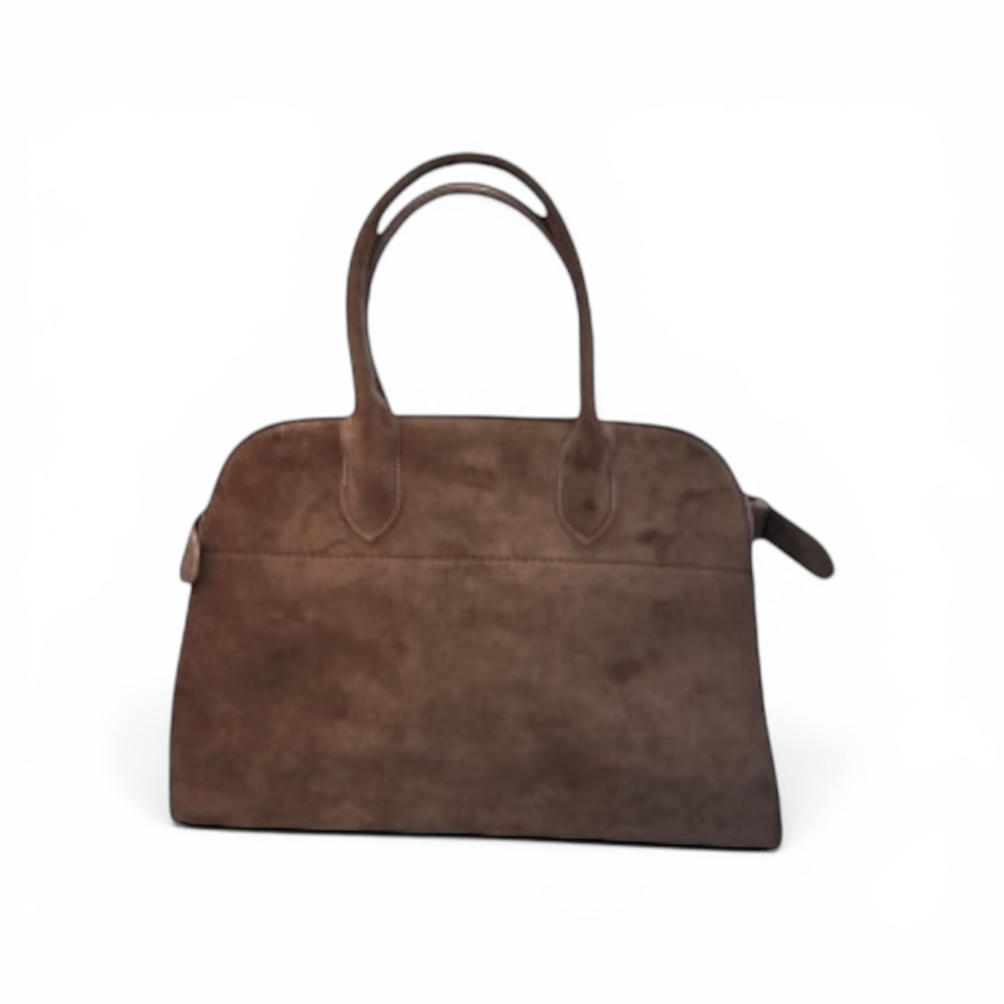 Bolso de Mano en Ante Marrón - Diseño Clásico y Elegante