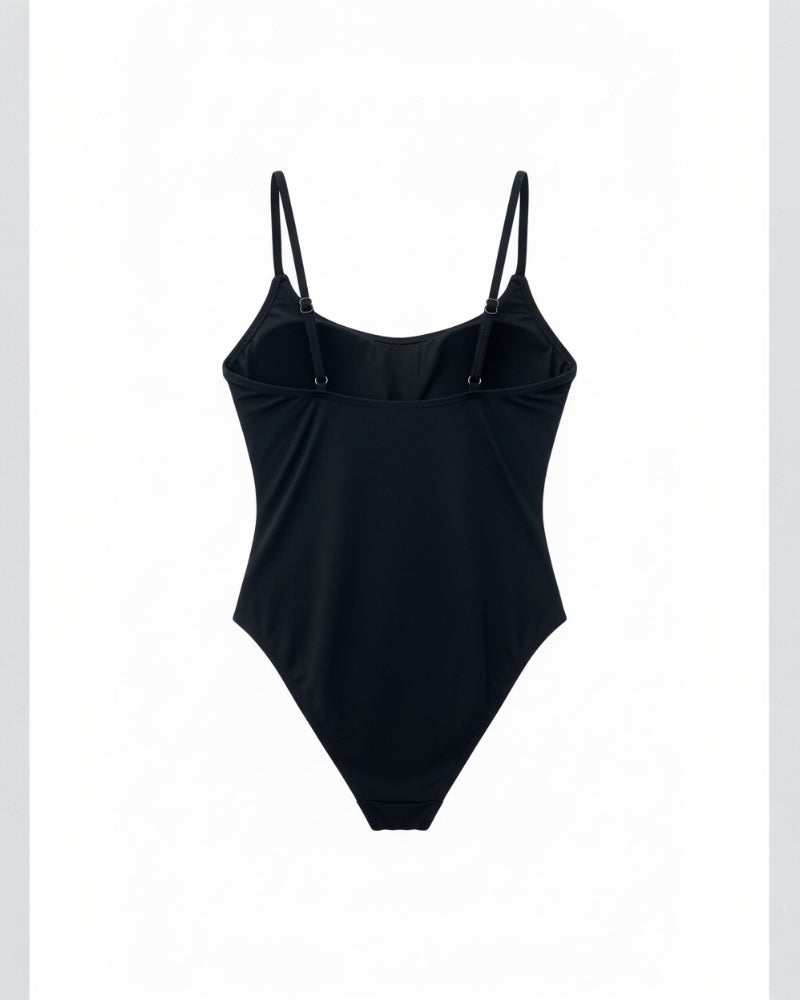 Body negro con motivos marinos