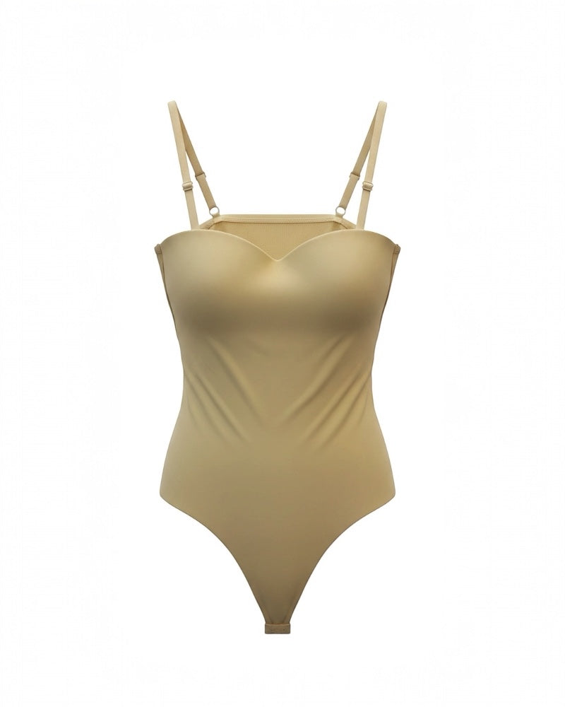 Body color beige de tirantes finos ajustables.