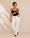 Body negro con motivos marinos