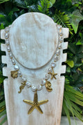 Collar náutico con perlas